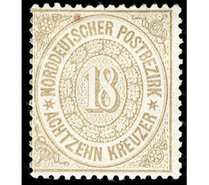 Numeral in oval - Germany / Old German States / North German Confederation 1869 - 18
