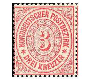 Numeral in oval - Germany / Old German States / North German Confederation 1869 - 3