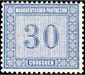 Numeral in square - Germany / Old German States / North German Confederation 1869 - 30