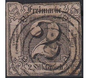 Numeral in square - Germany / Old German States / Thurn und Taxis 1856 - 2
