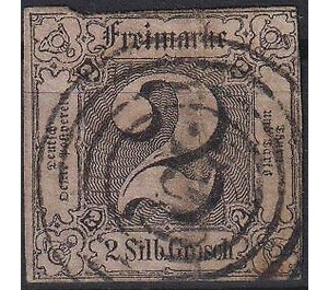 Numeral in square - Germany / Old German States / Thurn und Taxis 1856 - 2