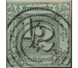 Numeral in square - Germany / Old German States / Thurn und Taxis 1856