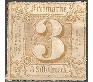 Numeral in square - Germany / Old German States / Thurn und Taxis 1865 - 3