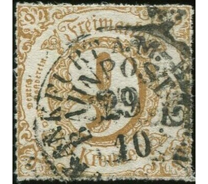 Numeral in square - Germany / Old German States / Thurn und Taxis 1865 - 9