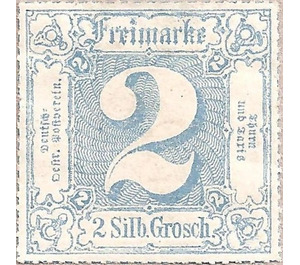 Numeral in square - Germany / Old German States / Thurn und Taxis 1866 - 2