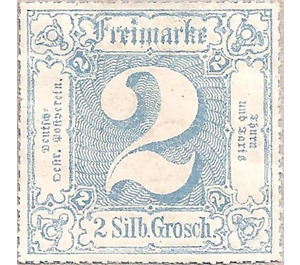 Numeral in square - Germany / Old German States / Thurn und Taxis 1866 - 2