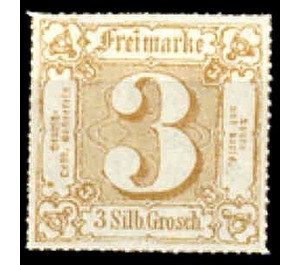 Numeral in square - Germany / Old German States / Thurn und Taxis 1866 - 3