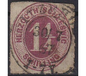 Numerals - Germany / Old German States / Schleswig Holstein & Lauenburg 1867