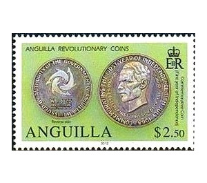 Obverse and reverse of 1968 silver $25 - Caribbean / Anguilla 2012 - 2.50