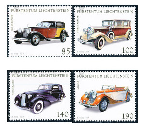 Old automobiles  - Liechtenstein 2014 Set