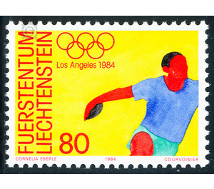 Olympic games  - Liechtenstein 1984 - 80 Rappen