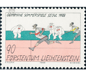 Olympic games  - Liechtenstein 1988 - 90 Rappen