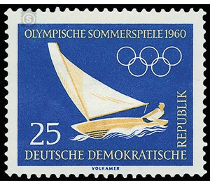 Olympic Summer and Winter Games, Rome and Squaw Valley  - Germany / German Democratic Republic 1960 - 25 Pfennig