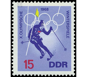 Olympic Winter Games, Grenoble  - Germany / German Democratic Republic 1968 - 15 Pfennig