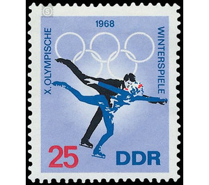 Olympic Winter Games, Grenoble  - Germany / German Democratic Republic 1968 - 25 Pfennig