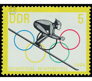 Olympische Winterspiele, Innsbruck: Skispringen   - Germany / German Democratic Republic 1963 - 5 Pfennig