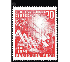 Opening of the first German Bundestag, Bonn 1949  - Germany / Federal Republic of Germany 1949 - 20 Pfennig
