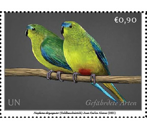 Orange-Bellied Parrot (Neophema chrysogaster) - UNO Vienna 2021 - 0.90