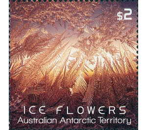 Orange Ice Flower Embossed With Foil Application - Australian Antarctic Territory 2016 - 2