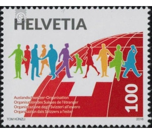 Organization of foreign Swiss  - Switzerland 2016 - 100 Rappen