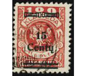 Overprint: 15 Centy - Germany / Old German States / Memel Territory 1923 - 15