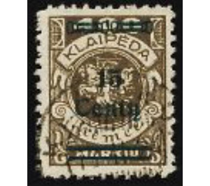 Overprint: 15 Centy - Germany / Old German States / Memel Territory 1923 - 15