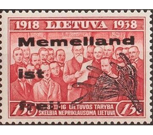 overprint-20 years Lithuania - Germany / Old German States / Memel Territory 1939 - 15