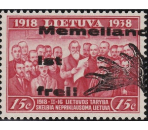 overprint-20 years Lithuania - Germany / Old German States / Memel Territory 1939 - 15