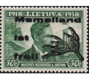 overprint-20 years Lithuania - Germany / Old German States / Memel Territory 1939 - 30