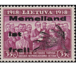 overprint-20 years Lithuania - Germany / Old German States / Memel Territory 1939 - 35