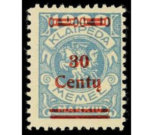 Overprint: 30 Centy - Germany / Old German States / Memel Territory 1923 - 30