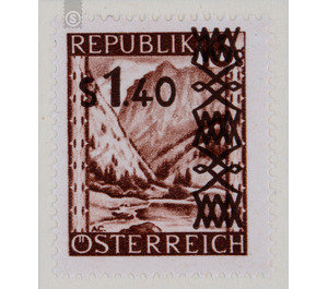 overprint  - Austria / II. Republic of Austria 1947 - 1.40 Shilling