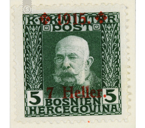 overprint  - Austria / k.u.k. monarchy / Bosnia Herzegovina 1915 - 7 Heller