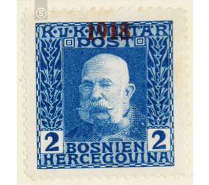 overprint  - Austria / k.u.k. monarchy / Bosnia Herzegovina 1918 - 2 Heller