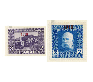 Overprint  - Austria / k.u.k. monarchy / Bosnia Herzegovina 1918 Set