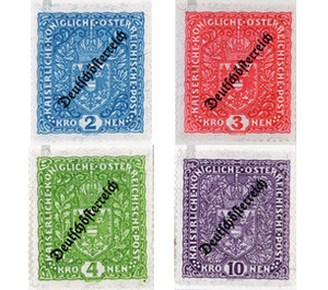 Overprint 'Deutschösterreich'  - Austria / Republic of German Austria / German-Austria 1918 Set