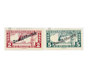 Overprint 'Deutschösterreich'  - Austria / Republic of German Austria / German-Austria 1918 Set