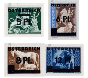 Overprint on Deutsches Reich stamps  - Austria / II. Republic of Austria 1945 Set