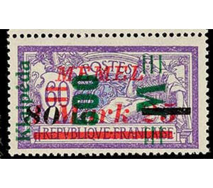 Overprint on french Memel - Germany / Old German States / Memel Territory 1923 - 500