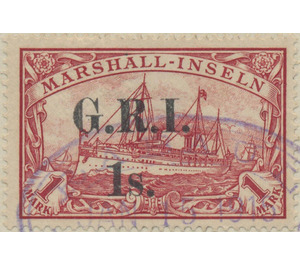 overprint on Ship SMS "Hohenzollern" - Micronesia / Marshall Islands, German Administration 1914 - 1