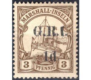 overprint on Ship SMS "Hohenzollern" - Micronesia / Marshall Islands, German Administration 1914 - 1