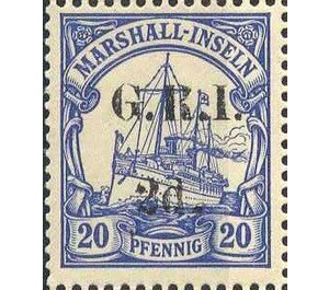 overprint on Ship SMS "Hohenzollern" - Micronesia / Marshall Islands, German Administration 1914 - 2