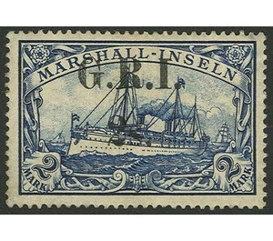 overprint on Ship SMS "Hohenzollern" - Micronesia / Marshall Islands, German Administration 1914 - 2