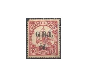 overprint on Ship SMS "Hohenzollern" - Micronesia / Marshall Islands, German Administration 1914 - 2