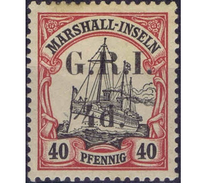overprint on Ship SMS "Hohenzollern" - Micronesia / Marshall Islands, German Administration 1914 - 4