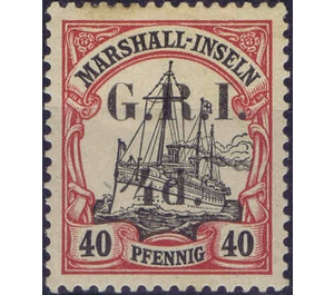 overprint on Ship SMS "Hohenzollern" - Micronesia / Marshall Islands, German Administration 1914 - 4