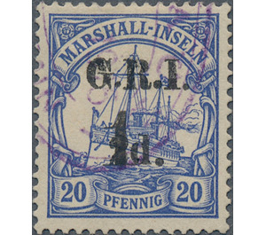 overprint on Ship SMS "Hohenzollern" - Micronesia / Marshall Islands, German Administration 1915 - 1