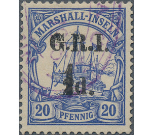 overprint on Ship SMS "Hohenzollern" - Micronesia / Marshall Islands, German Administration 1915 - 1