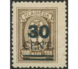 Overprint with green value - Germany / Old German States / Memel Territory 1923 - 30