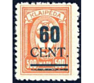 Overprint with green value - Germany / Old German States / Memel Territory 1923 - 60